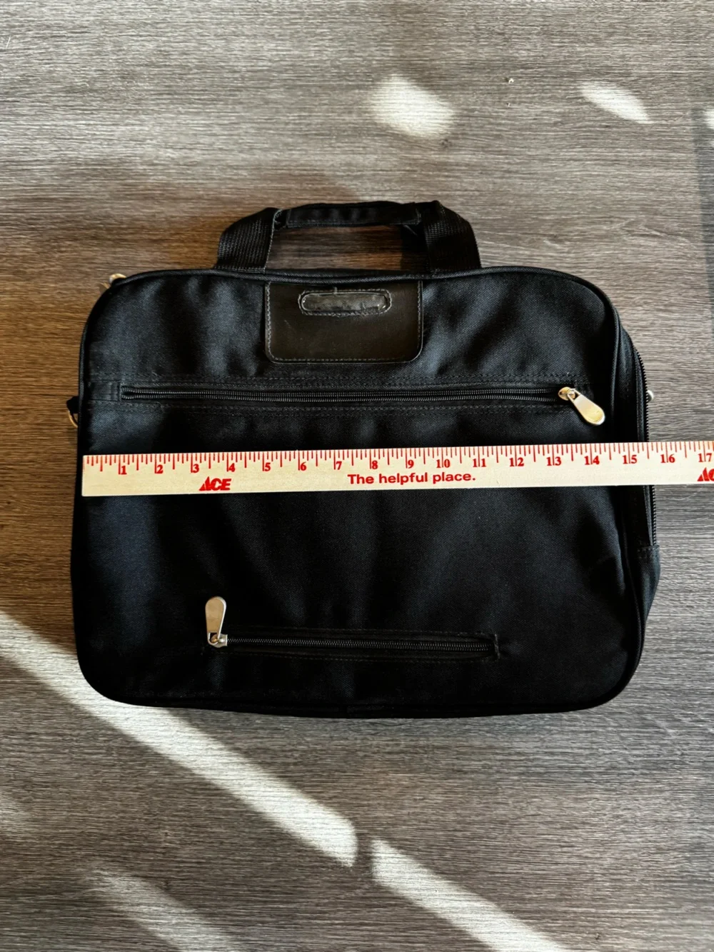 Black Laptop Bag-Briefcase with Shoulder Strap Multi-Compartment Work Travel Bag